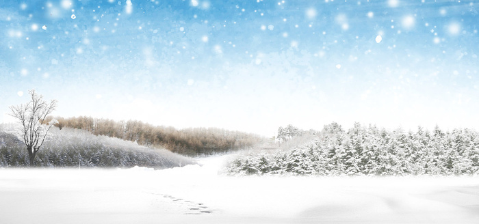 冬季雪景背景高清