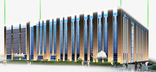 科技中心夜景亮化免抠