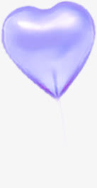 蓝色爱心卡通气球免抠