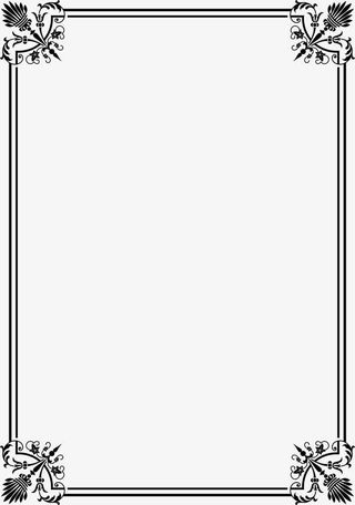 小清新黑色边框免抠