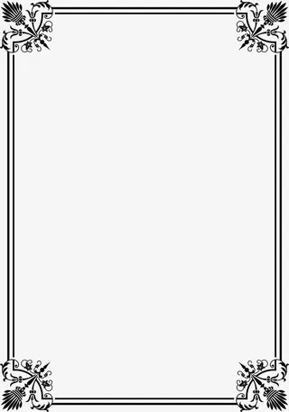 小清新黑色边框免抠