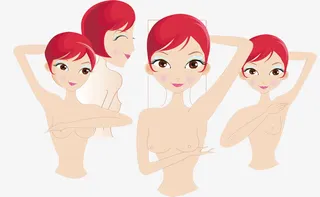 女性胸部按摩手势免抠