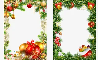圣诞节装饰相框免抠