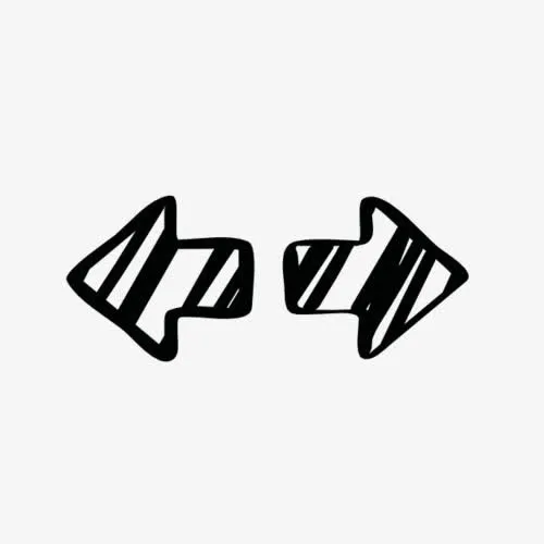 黑色 箭头 左右 网格免抠