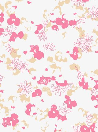 手绘山茶花背景花纹