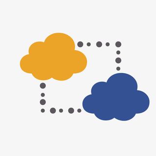 矢量卡通扁平化装饰科技云同步p免抠