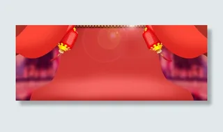 红色新年灯笼装饰喜庆免抠