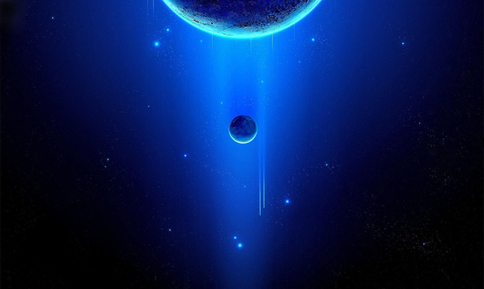 蓝色科技星球banner背景模板PSD分层高清
