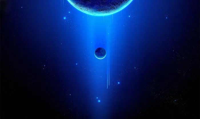 蓝色科技星球banner背景模板PSD分层高清