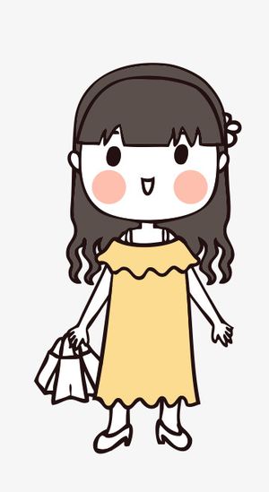 人物手绘插画可爱素材47免抠