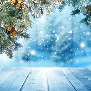 清新圣诞节木板背景图高清