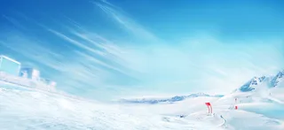 淡蓝色雪山背景装饰高清