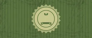 绿色有机产品徽章背景高清