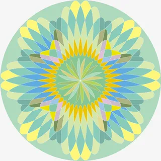 旋转圆形多边图案免抠