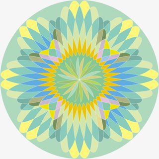 旋转圆形多边图案免抠