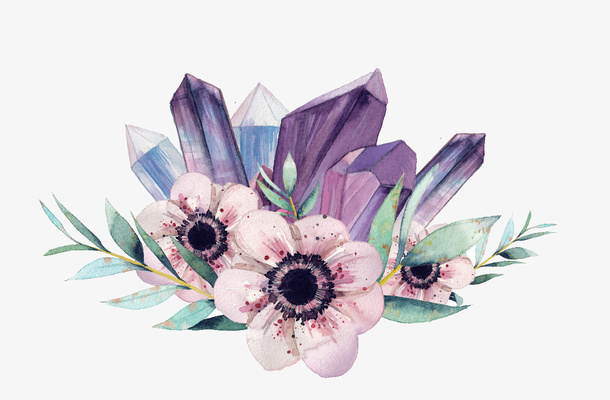 手绘花朵免抠