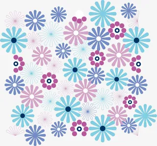 矢量小雏菊花纹背景素材