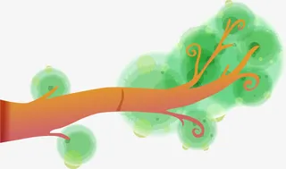 绿色树枝免抠