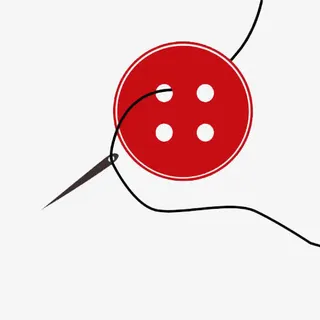 漫画针线和纽扣免抠