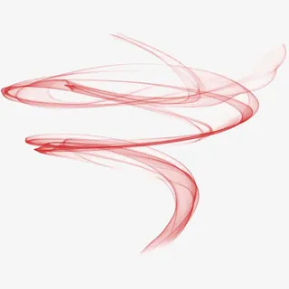 红色科技感线条免抠