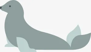 海洋生物趴着的海豹免抠