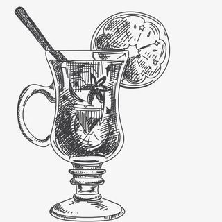 黑白速写果汁饮品免抠