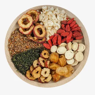 人参八宝茶材料免抠