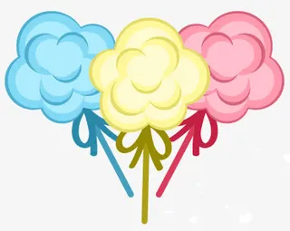 彩色棉花糖设计矢量素材免抠