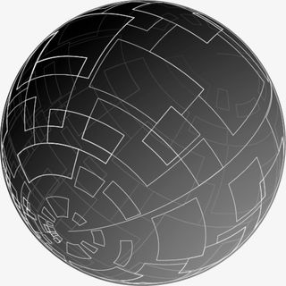 创意黑色科技圆球免抠