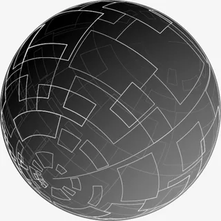 创意黑色科技圆球免抠