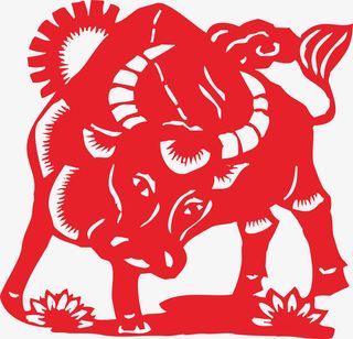 牛年剪纸素材免抠