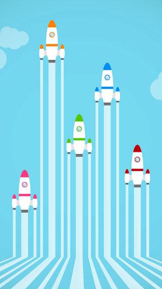 卡通扁平火箭背景高清