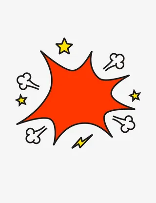 对话框卡通对话框星星会话框免抠