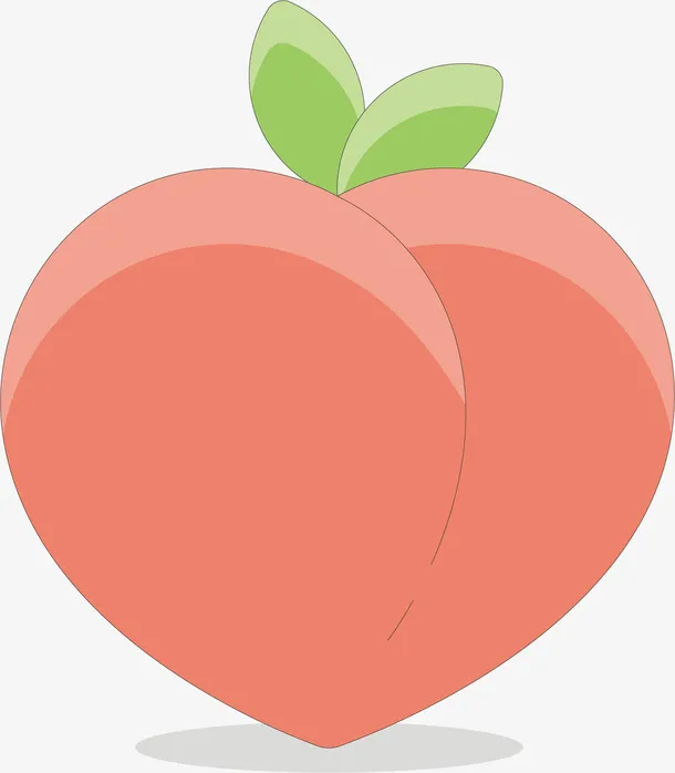 甜美多汁的桃子PNG免抠