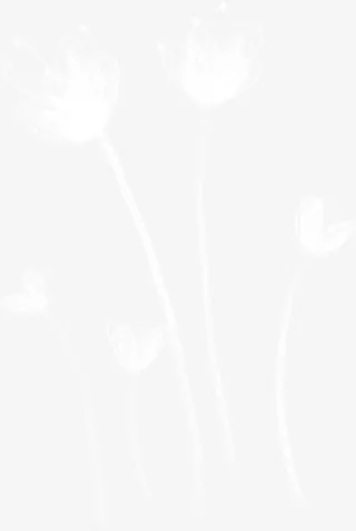 白色花朵手绘人物免抠