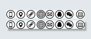 整套名片图标免抠图标元素