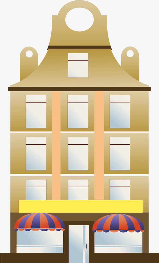金色大楼免抠