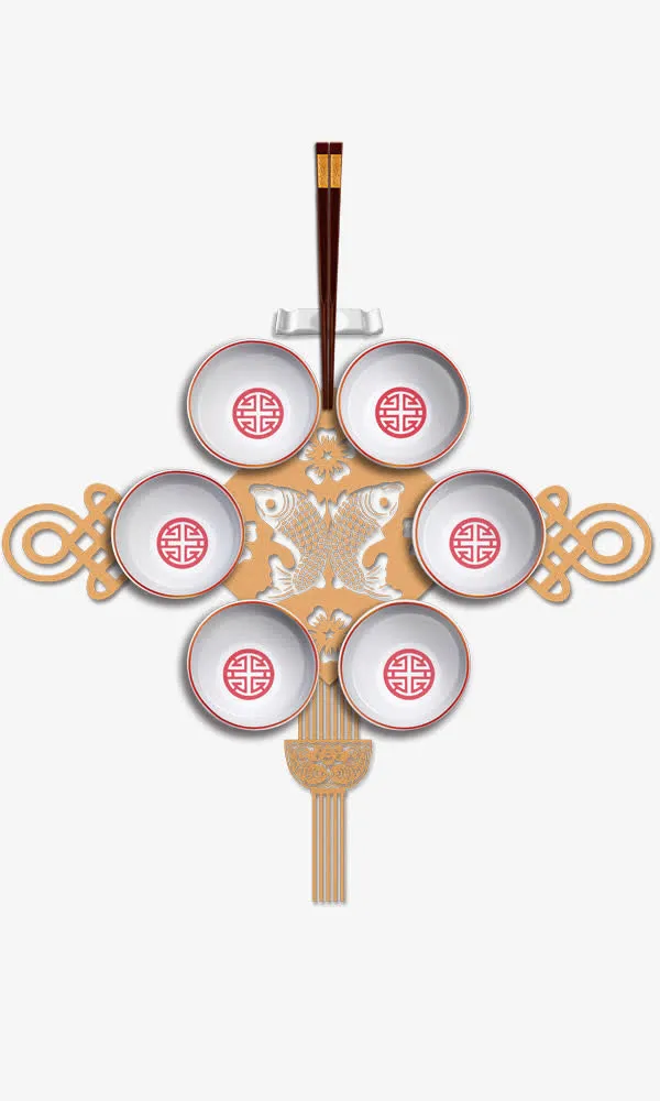 碗筷中国结免抠