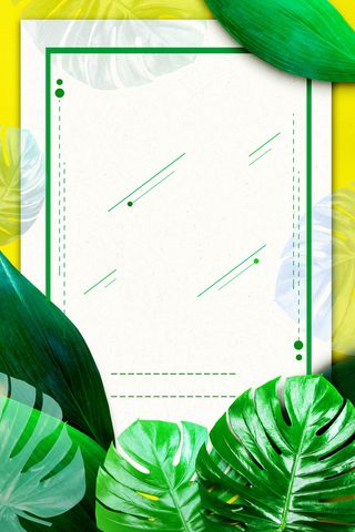 小清新唯美插画春天夏天背景海报高清