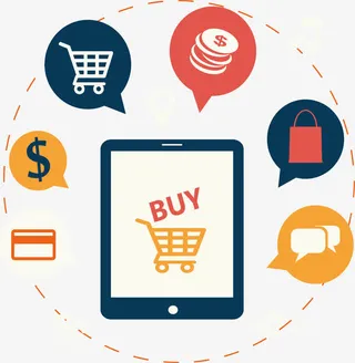 手机购物分类标签免抠