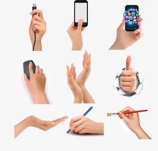 9款精美手势设计矢量素材,免抠