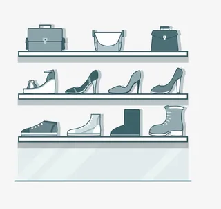 各式各样的鞋和包免抠