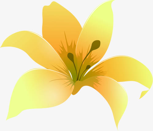 黄色卡通花朵设计节日免抠