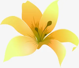 黄色卡通花朵设计节日免抠