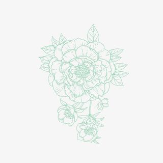 绿色牡丹花免抠