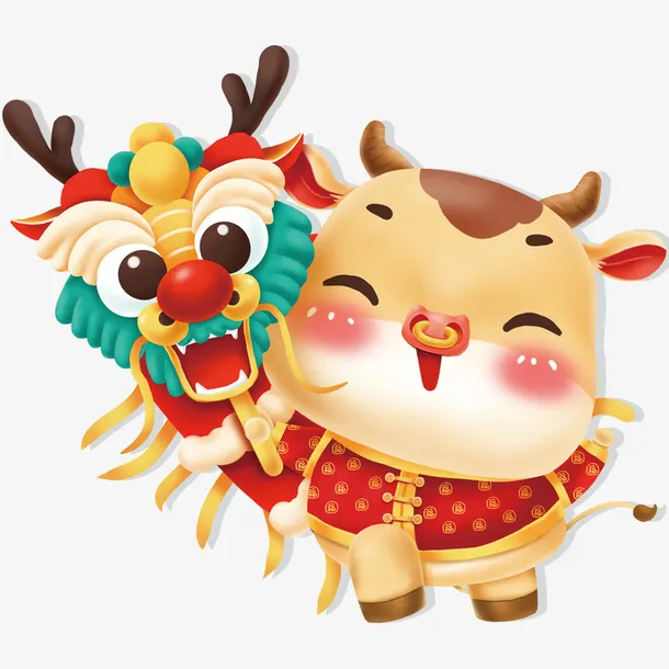 新年小牛9月免抠