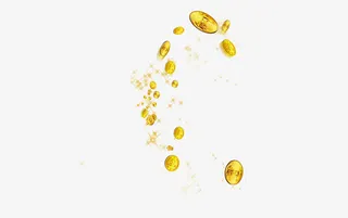 漂浮的金币免抠