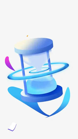 炫酷沙漏点缀元素免抠