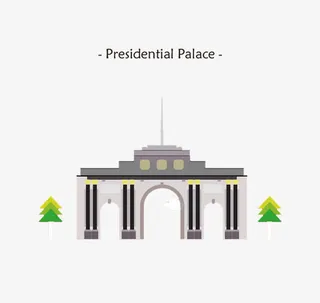 卡通南京总统府免抠