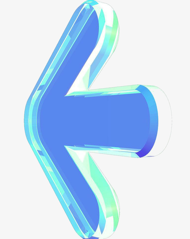 蓝色箭头形状免抠